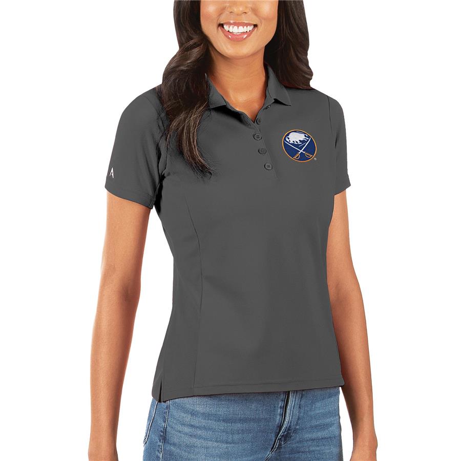 Buffalo Sabres Antigua Women's Legacy Pique Polo - Charcoal