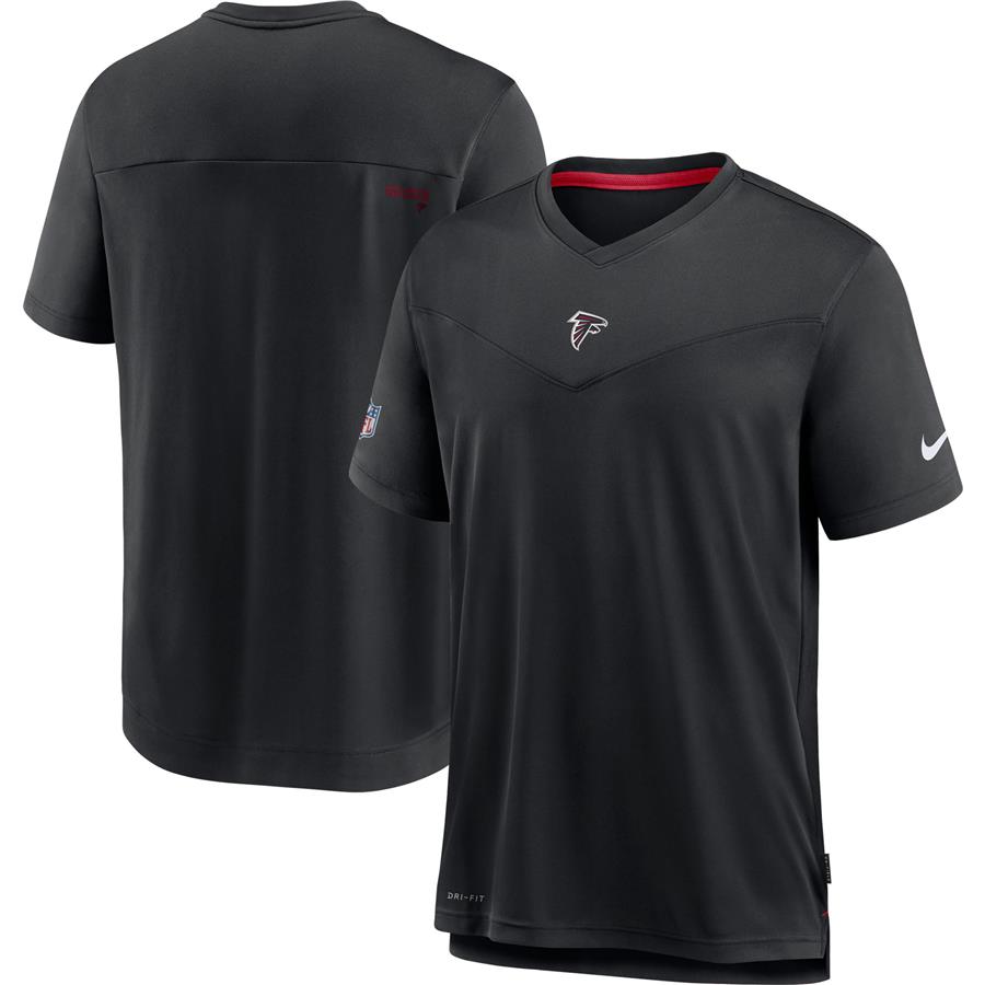 Atlanta Falcons Nike Sideline Coaches Performance V-Neck T-Shirt - Black