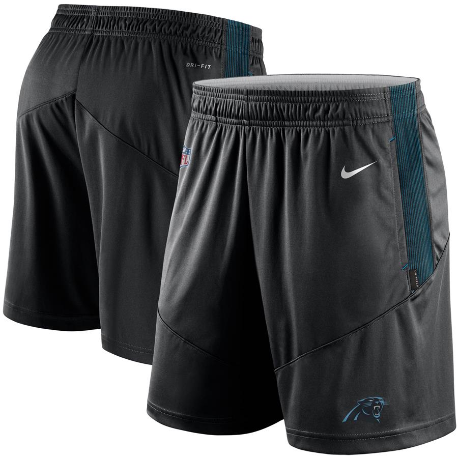 Carolina Panthers Nike Sideline Performance Knit Shorts - Black