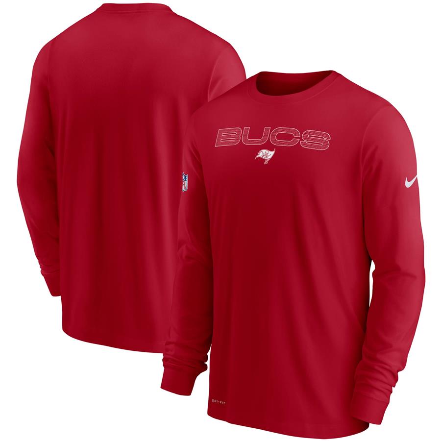 Tampa Bay Buccaneers Nike Sideline Team Issue Performance Long Sleeve T-Shirt - Red