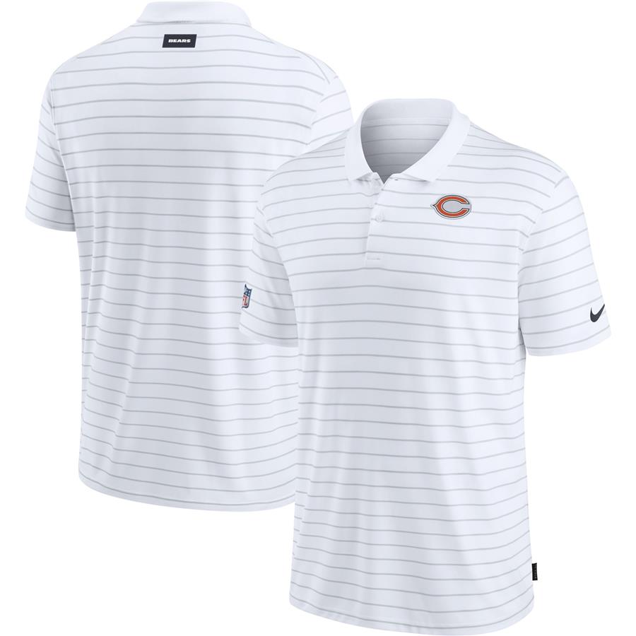 Chicago Bears Nike Sideline Victory Coaches Performance Polo - White