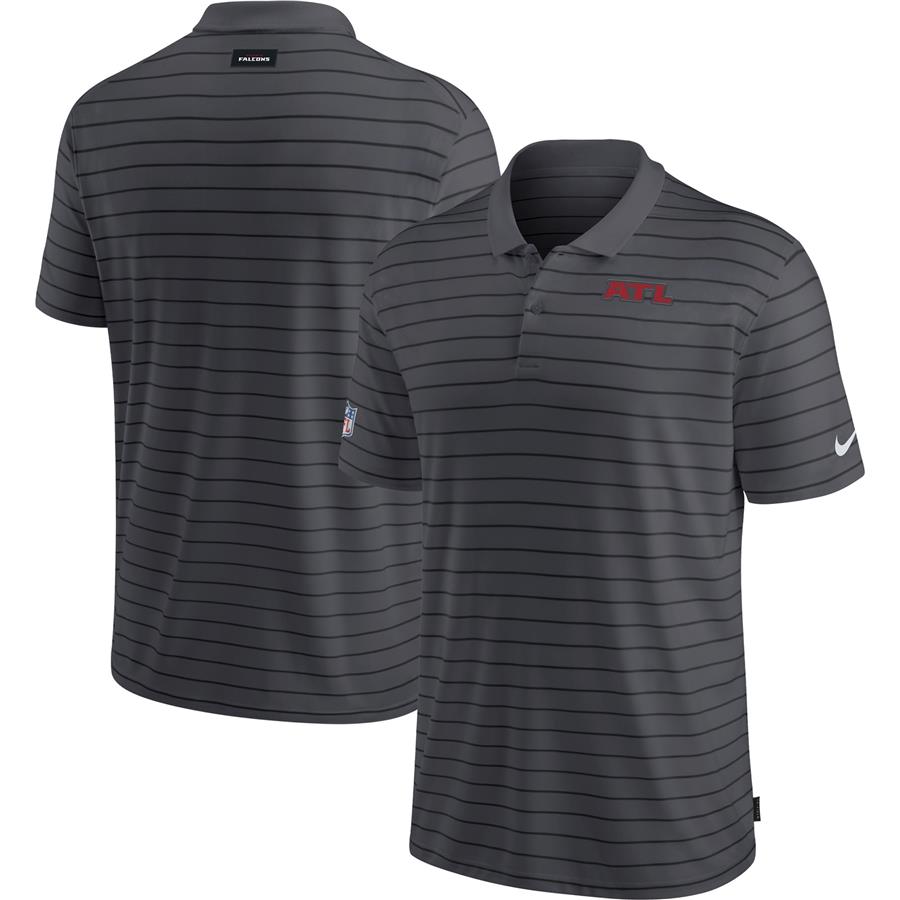 Atlanta Falcons Nike Sideline Victory Coaches Performance Polo - Charcoal