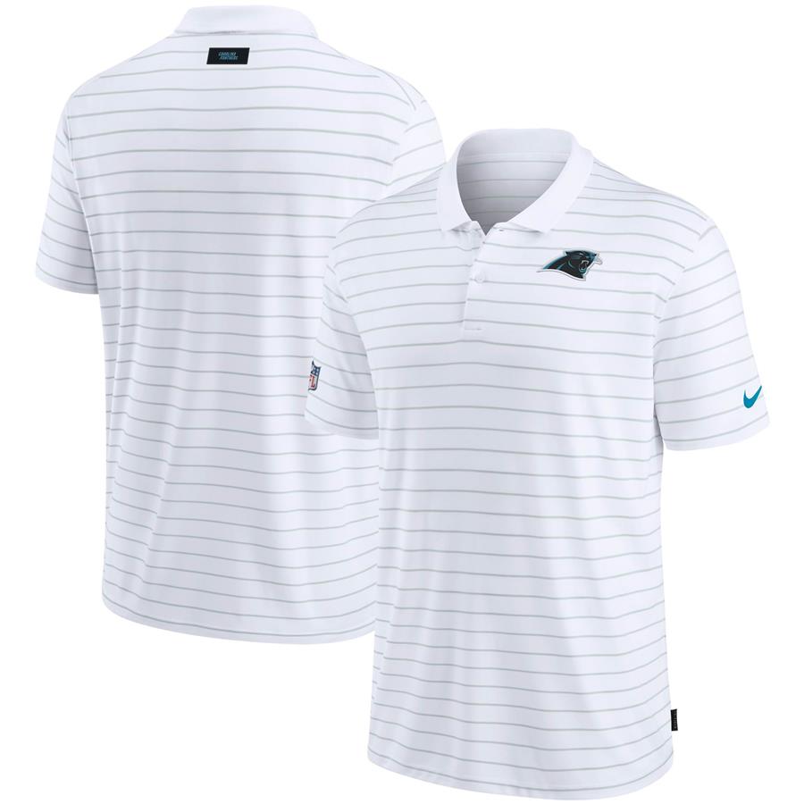 Carolina Panthers Nike Sideline Victory Coaches Performance Polo - White