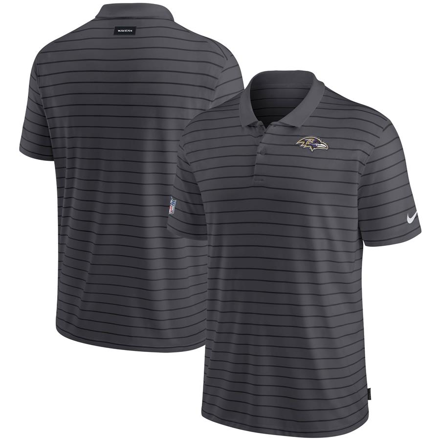 Baltimore Ravens Nike Sideline Victory Coaches Performance Polo - Charcoal