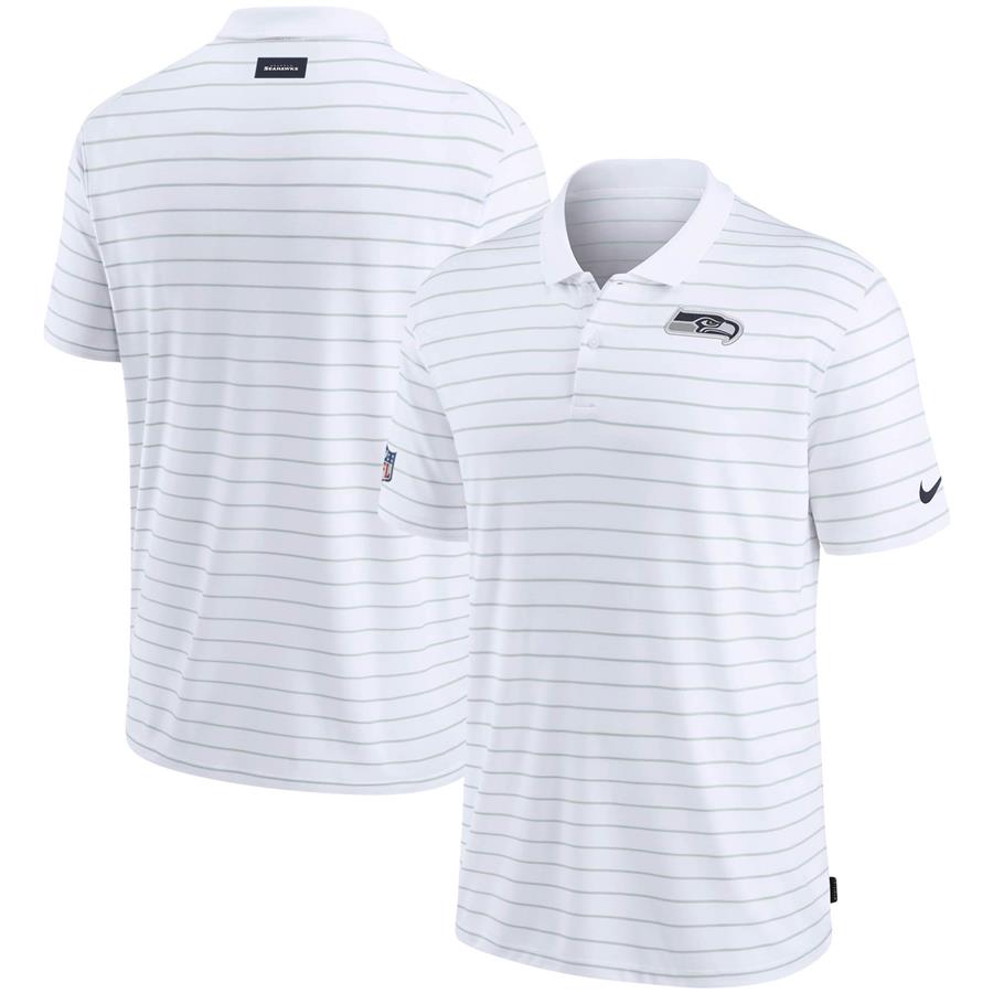 Seattle Seahawks Nike Sideline Victory Coaches Performance Polo - White