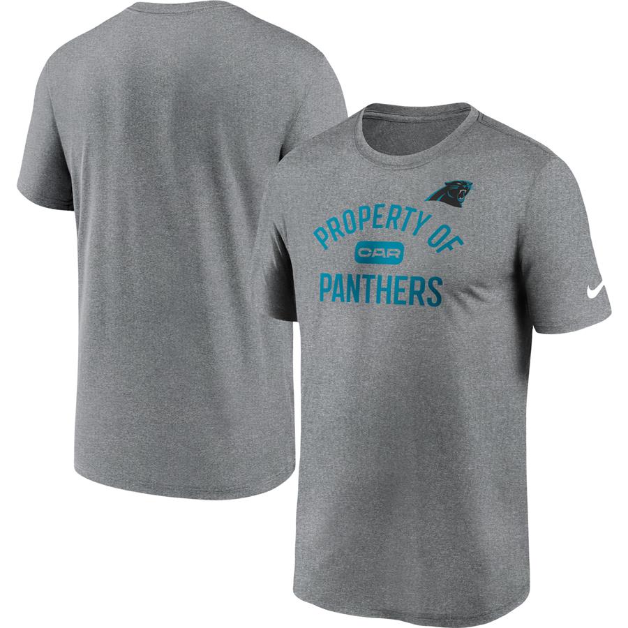 Carolina Panthers Nike Property Of Legend Performance T-Shirt - Heathered Charcoal