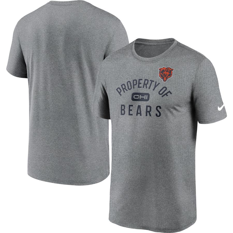 Chicago Bears Nike Property Of Legend Performance T-Shirt - Heathered Charcoal