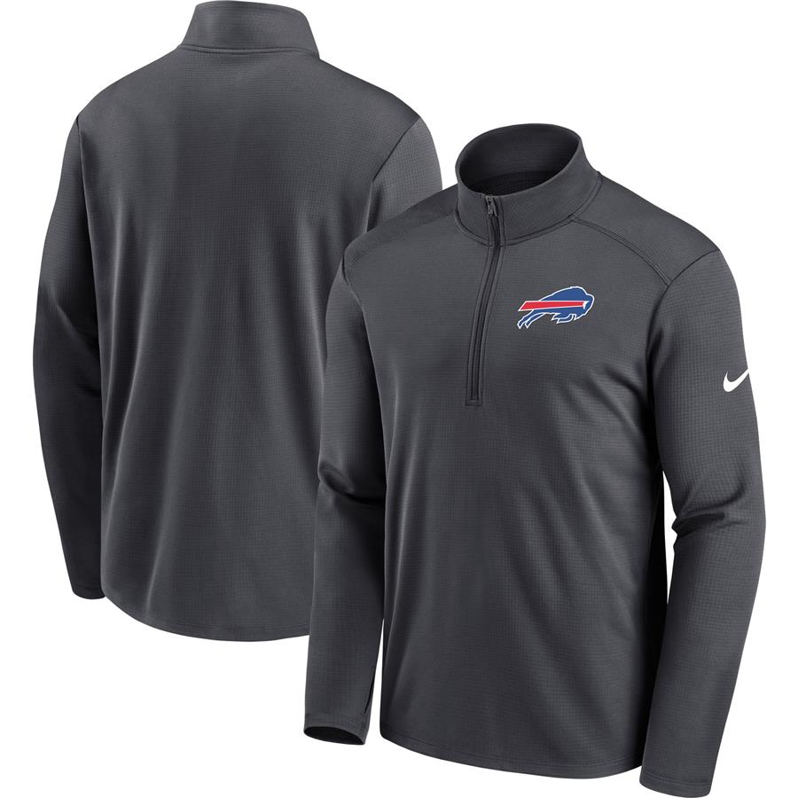 Buffalo Bills Nike Pacer Performance Quarter-Zip Jacket - Charcoal