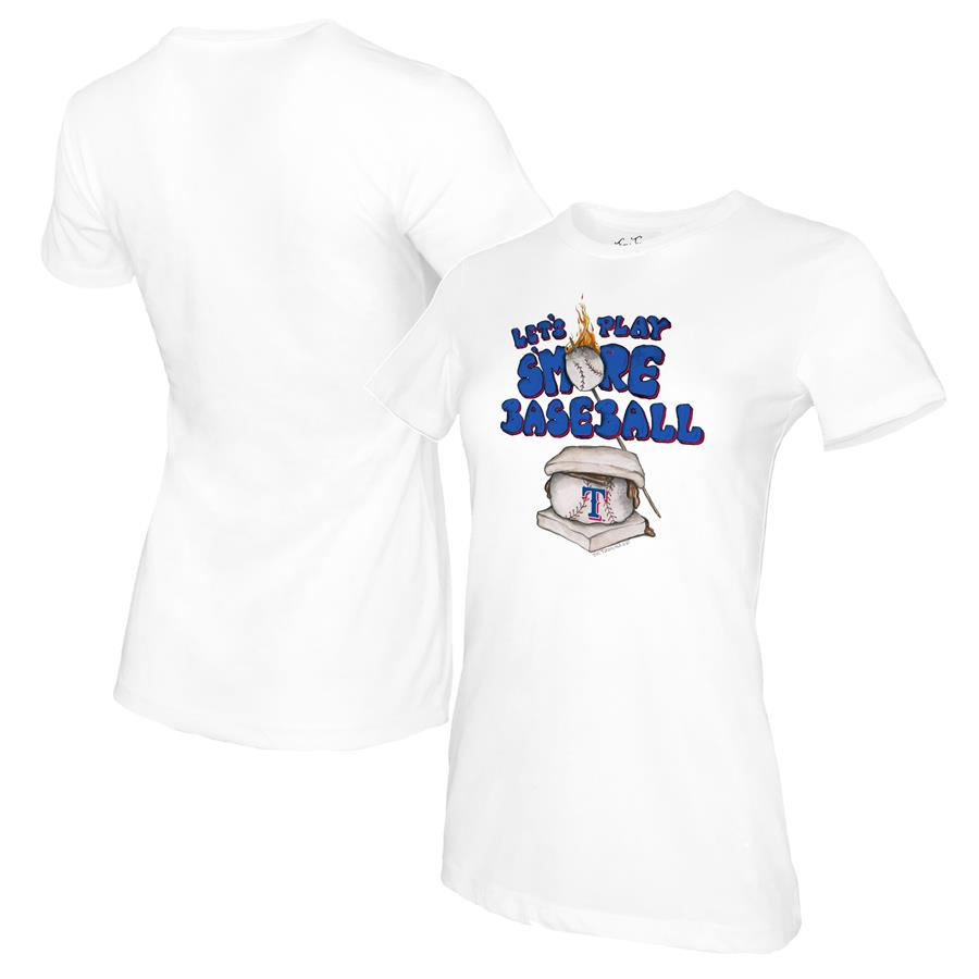 Texas Rangers Tiny Turnip Women's S'mores T-Shirt - White
