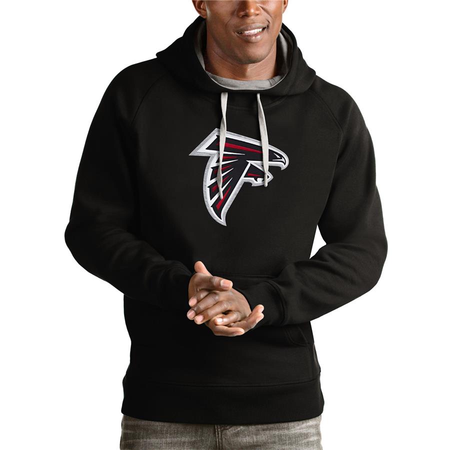 Atlanta Falcons Antigua Victory Pullover Hoodie - Black