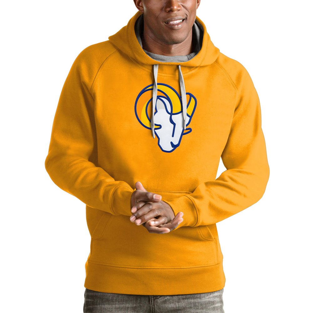 Los Angeles Rams Antigua Victory Pullover Hoodie - Gold