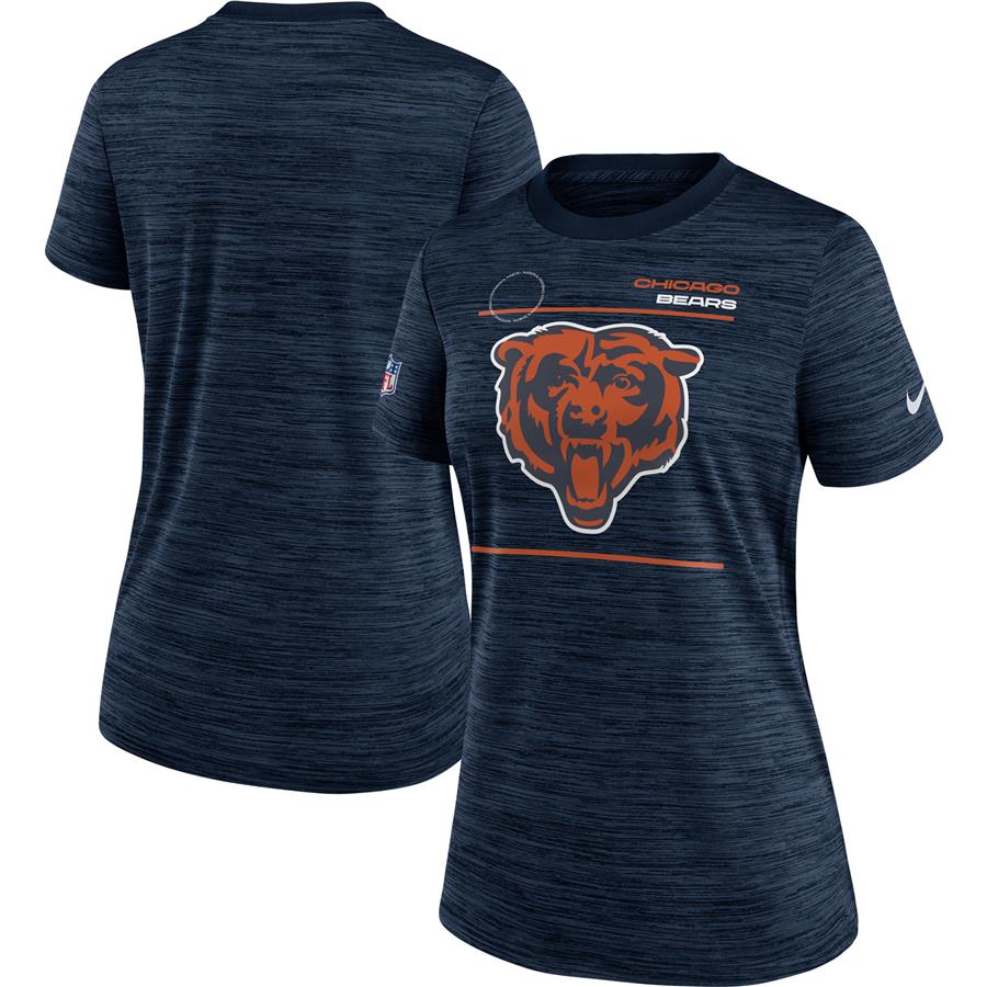 Chicago Bears Nike Women's Velocity Sideline Performance T-Shirt - Navy
