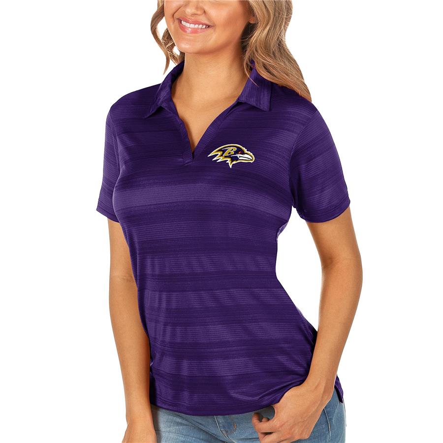Baltimore Ravens Antigua Women's Compass Polo - Purple
