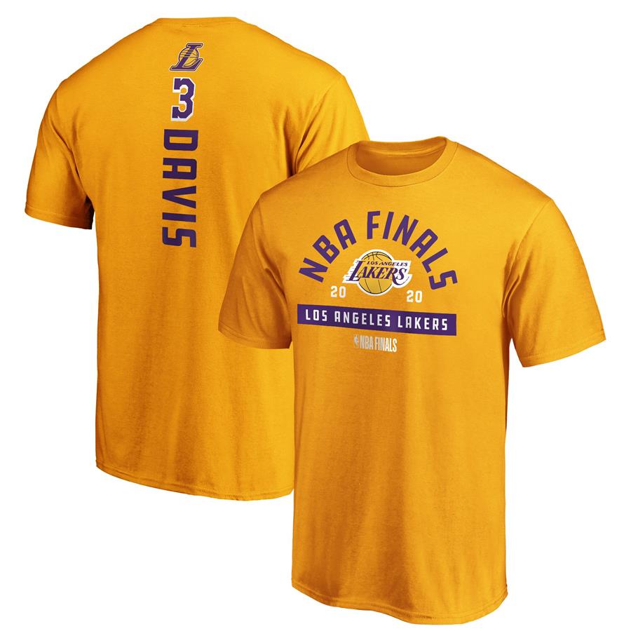 Anthony Davis Los Angeles Lakers Fanatics Branded 2020 NBA Finals Bound Name & Number T-Shirt - Gold