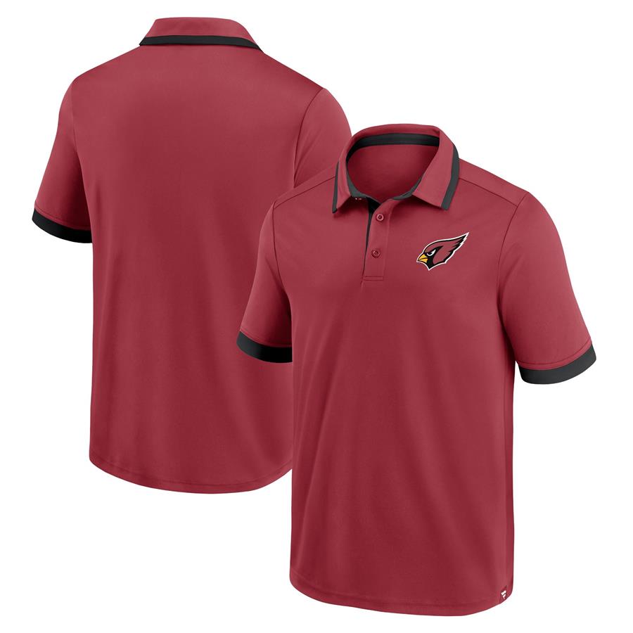 Arizona Cardinals Fanatics Branded Tipped Polo - Cardinal