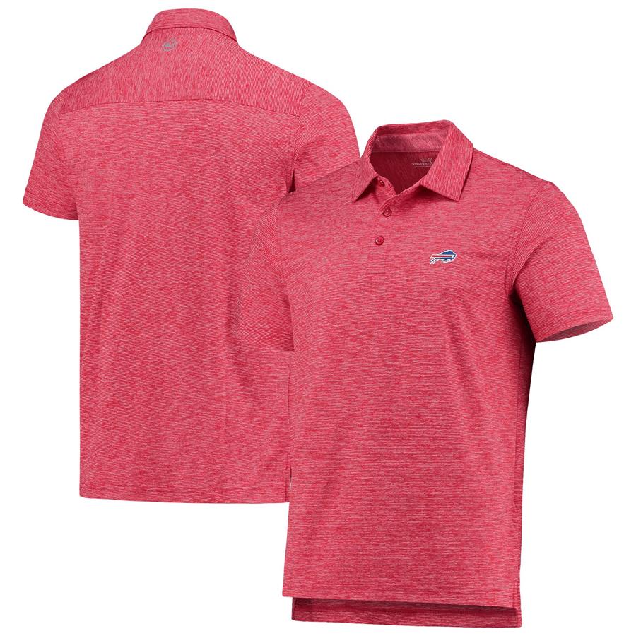 Buffalo Bills Vineyard Vines Destin Stripe Sankaty Polo - Red