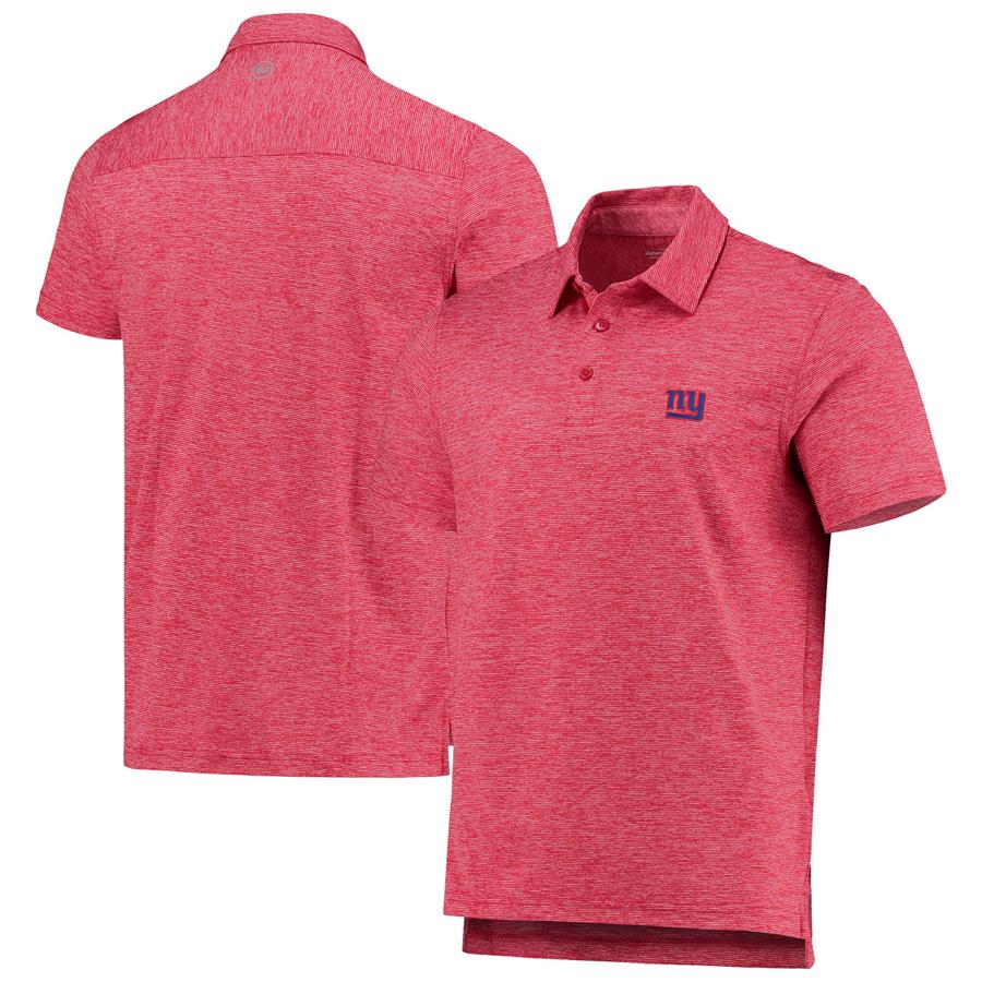 New York Giants Vineyard Vines Destin Stripe Sankaty Polo - Red