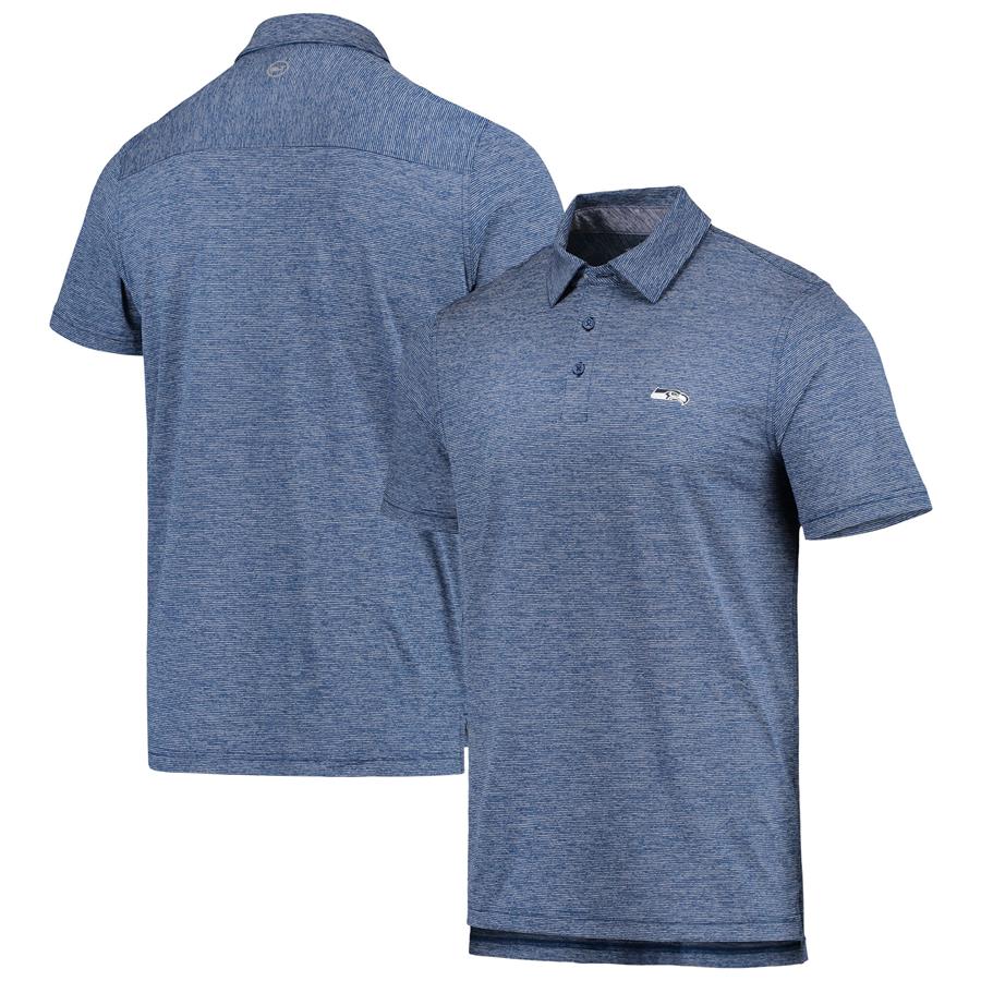 Seattle Seahawks Vineyard Vines Destin Stripe Sankaty Polo - College Navy