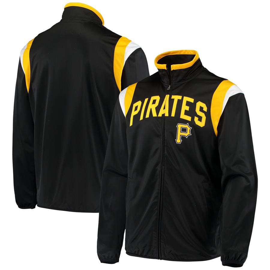 Pittsburgh Pirates G-III Sports by Carl Banks Post Up Full-Zip Track Jacket - Black