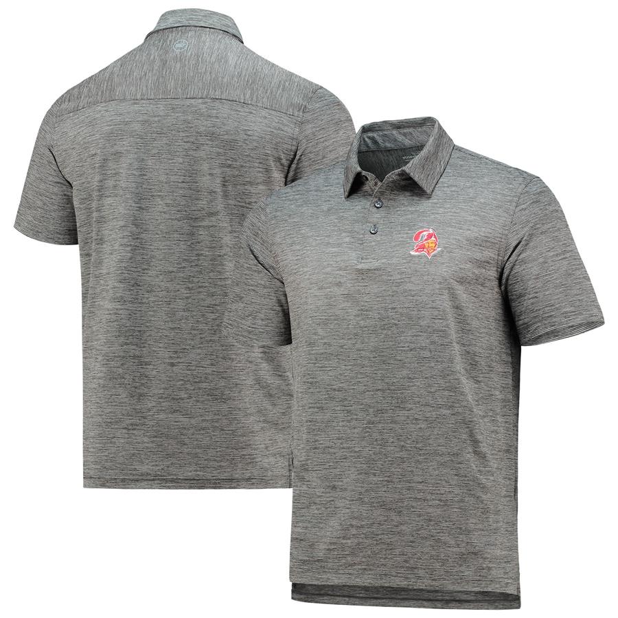 Tampa Bay Buccaneers Vineyard Vines Throwback Destin Polo - Charcoal
