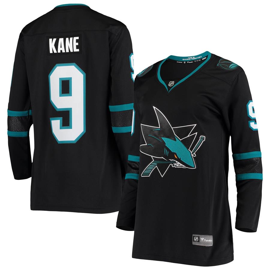 Evander Kane San Jose Sharks Fanatics Branded Women's Breakaway Alternate Player Jersey - Black