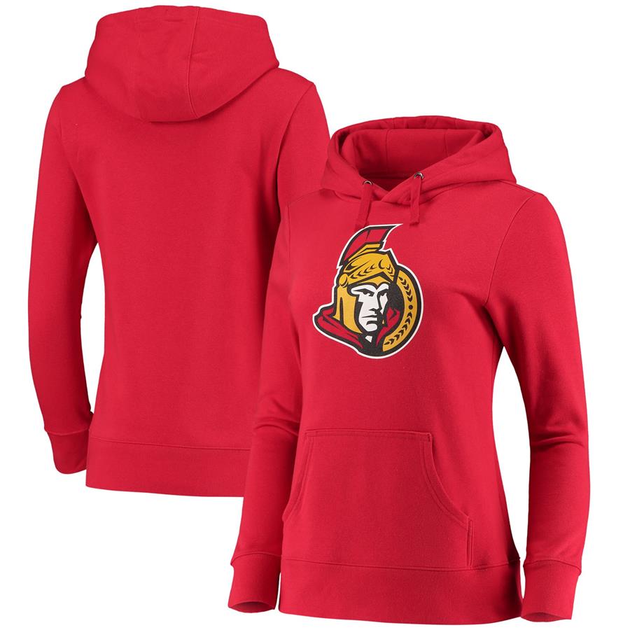 Ottawa Senators Fanatics Branded Women's Primary Logo Pullover Hoodie - Red