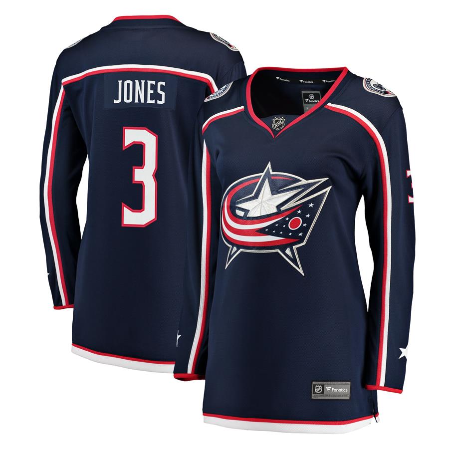 Seth Jones Columbus Blue Jackets Fanatics Branded Women's Home Premier Breakaway Player Jersey - Navy