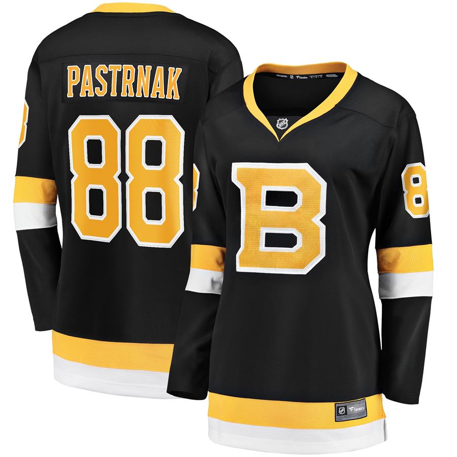 David Pastrnak Boston Bruins Fanatics Branded Women's Alternate Premier Breakaway Player Jersey - Black