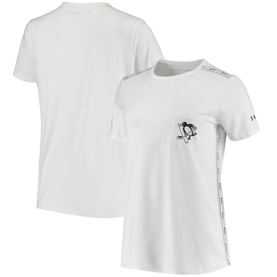 Pittsburgh Penguins DKNY Sport Women's Sporty Tri-Blend T-Shirt - White