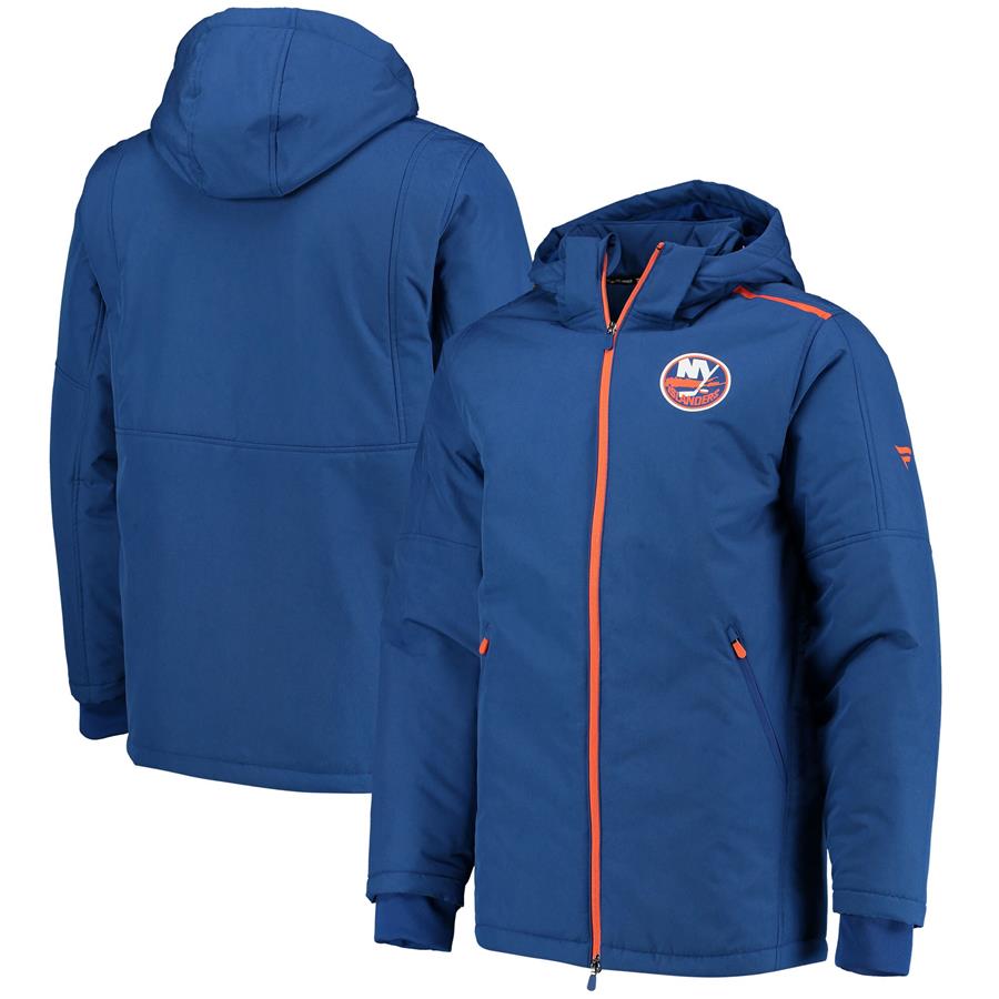 New York Islanders Fanatics Branded Authentic Pro Rink Parka Full-Zip Hoodie Jacket - Royal
