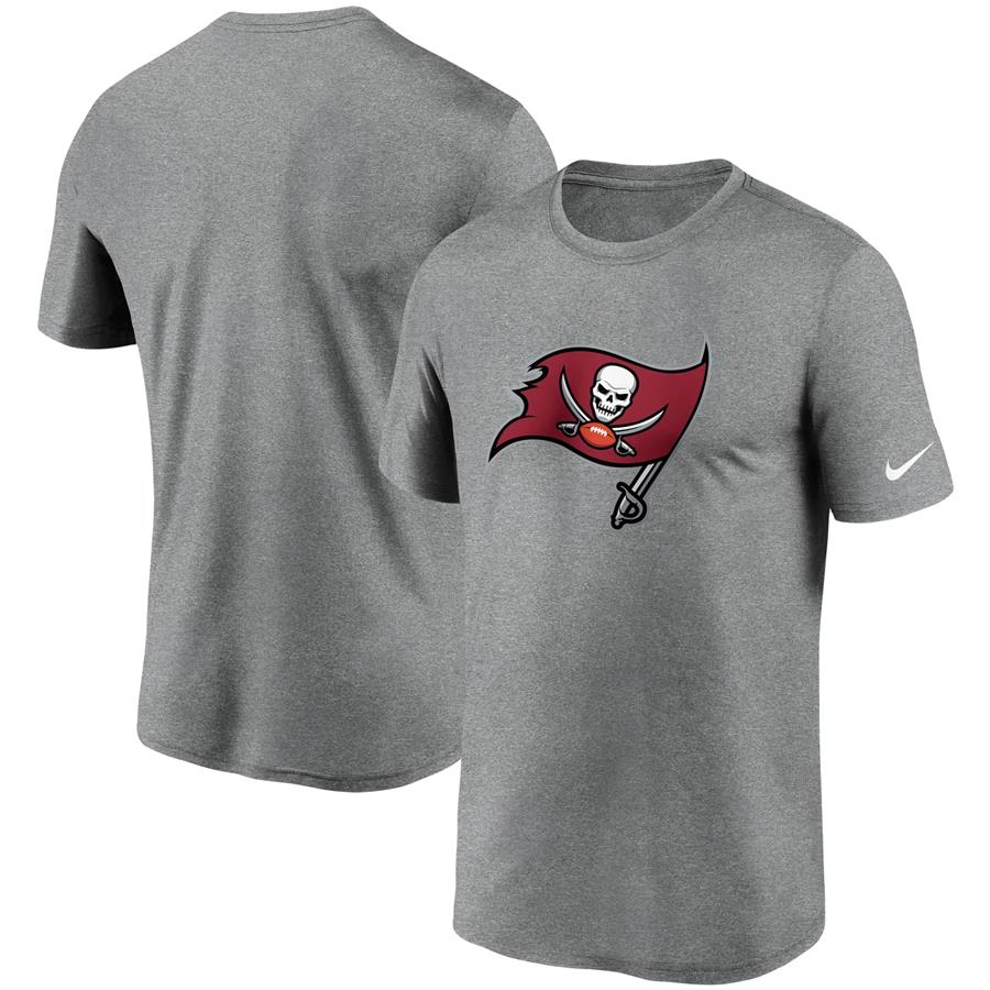 Tampa Bay Buccaneers Nike Logo Essential Legend Performance T-Shirt - Heathered Pewter