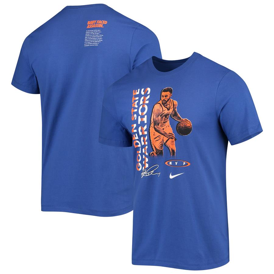 Stephen Curry Golden State Warriors Nike Select Series MVP Name & Number T-Shirt - Royal