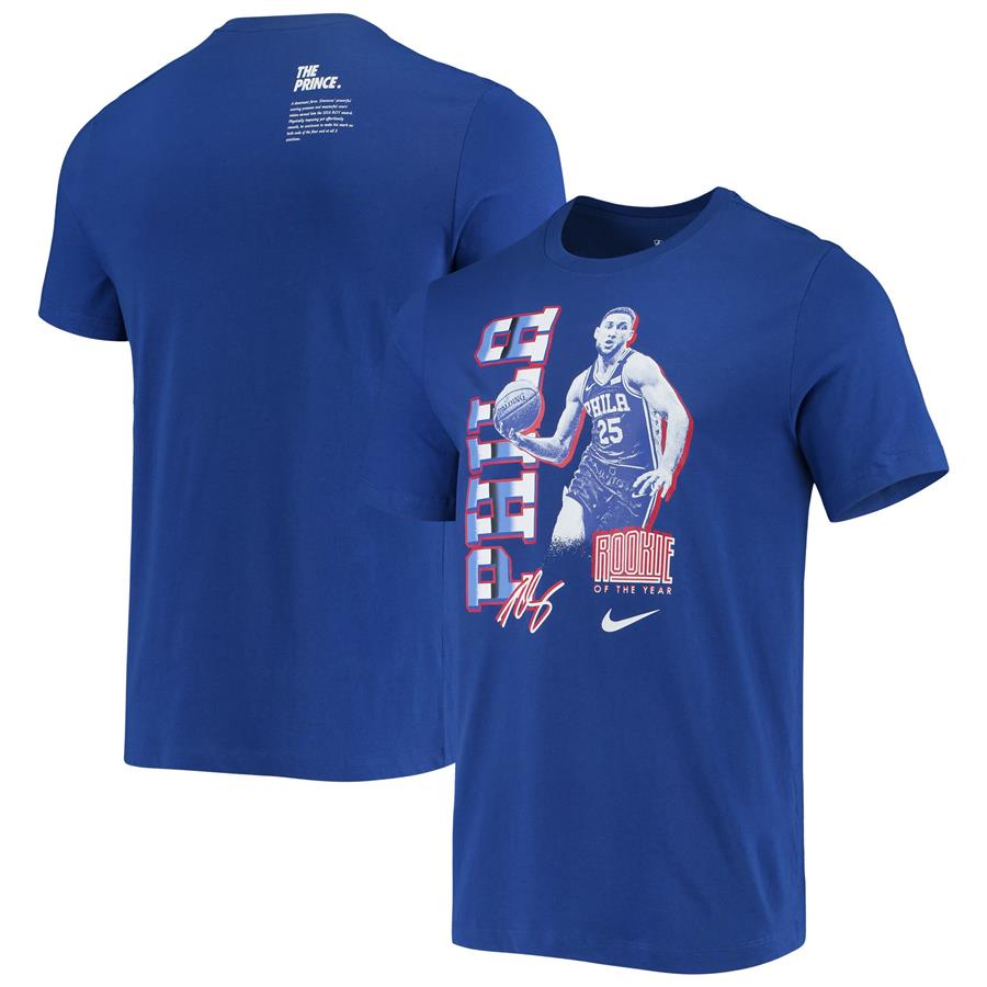 Ben Simmons Philadelphia 76ers Nike Select Series Rookie of the Year Name and Number T-Shirt - Blue