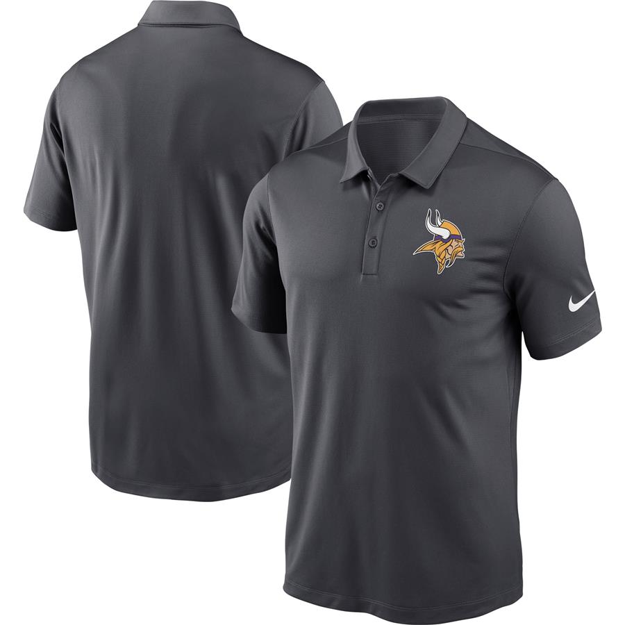 Minnesota Vikings Nike Franchise Performance Polo - Charcoal
