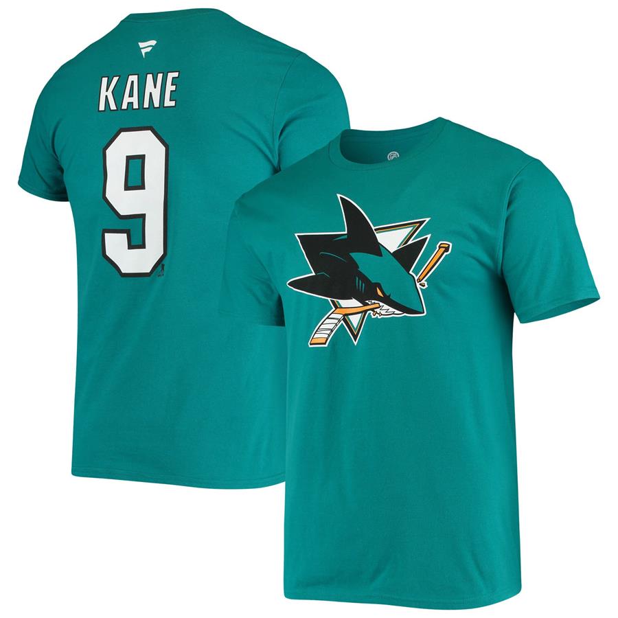 Evander Kane San Jose Sharks Fanatics Branded Player Name and Number T-Shirt - Teal