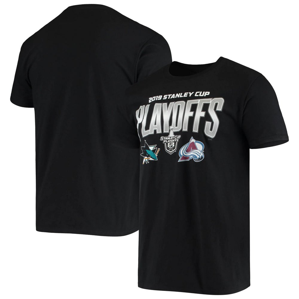 San Jose Sharks vs. Colorado Avalanche Fanatics Branded 2019 Stanley Cup Playoffs Matchup T-Shirt - Black