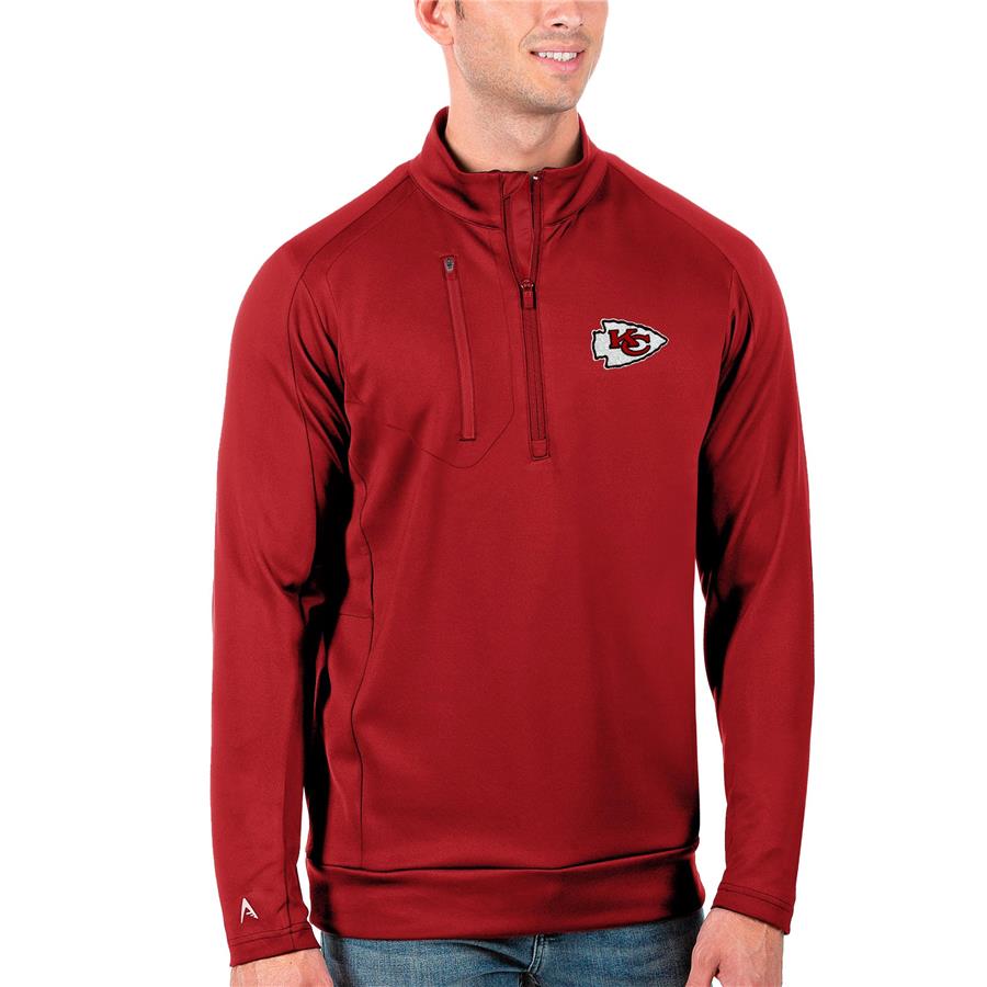 Kansas City Chiefs Antigua Generation Quarter-Zip Pullover Jacket - Red