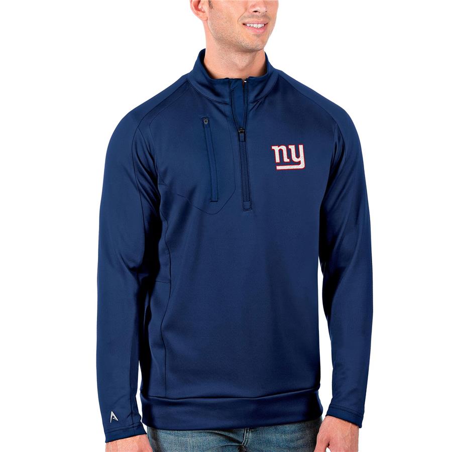 New York Giants Antigua Generation Quarter-Zip Pullover Jacket - Royal