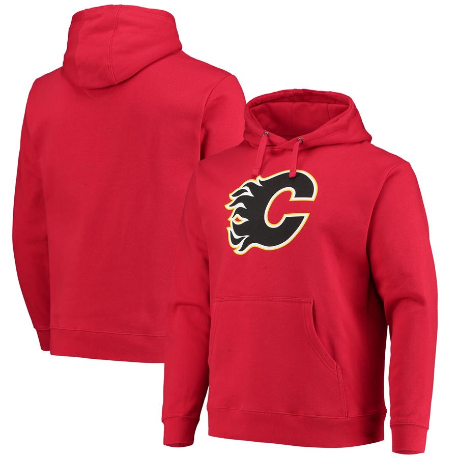 Calgary Flames Fanatics Branded Primary Logo Pullover Hoodie - Red