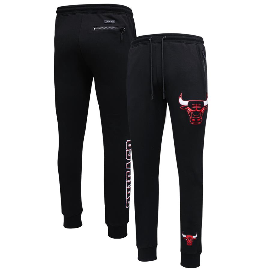 Chicago Bulls Pro Standard Chenille Jogger Pants - Black