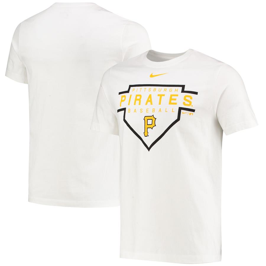Pittsburgh Pirates Nike Core Plate Logo T-Shirt - White
