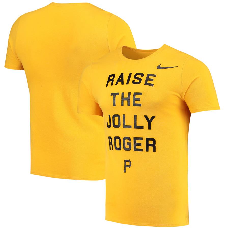 Pittsburgh Pirates Nike Jolly Roger Performance T-Shirt - Gold
