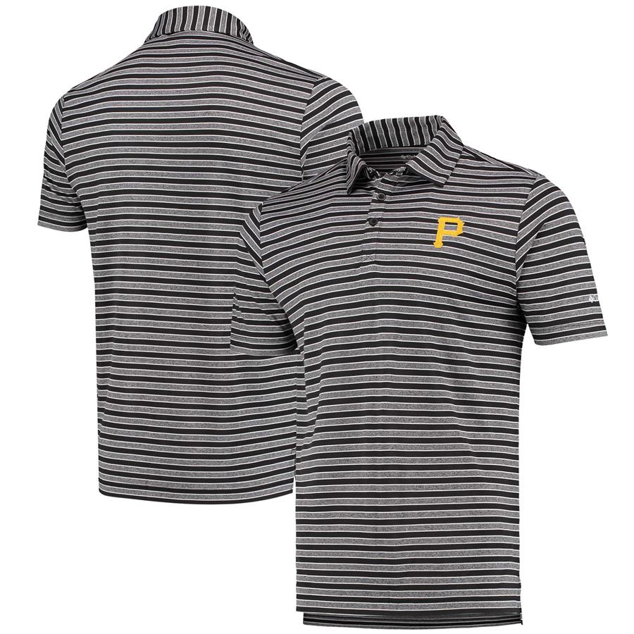 Pittsburgh Pirates Columbia Members Omni-Wick Polo - Black