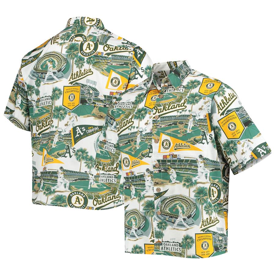 Oakland Athletics Reyn Spooner Scenic Hometown Button-Up Shirt - Green