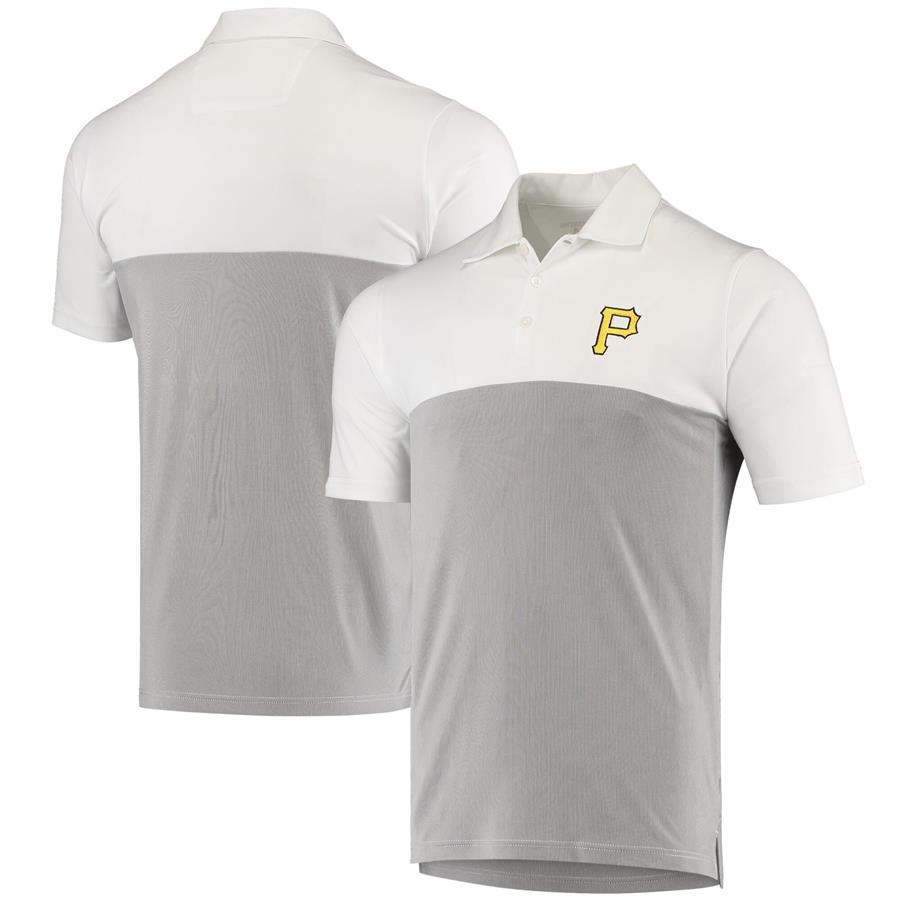 Pittsburgh Pirates Antigua Venture Polo - White