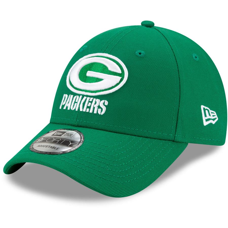 Green Bay Packers New Era St. Patrick's Day Redux 9FORTY Adjustable Hat - Kelly Green