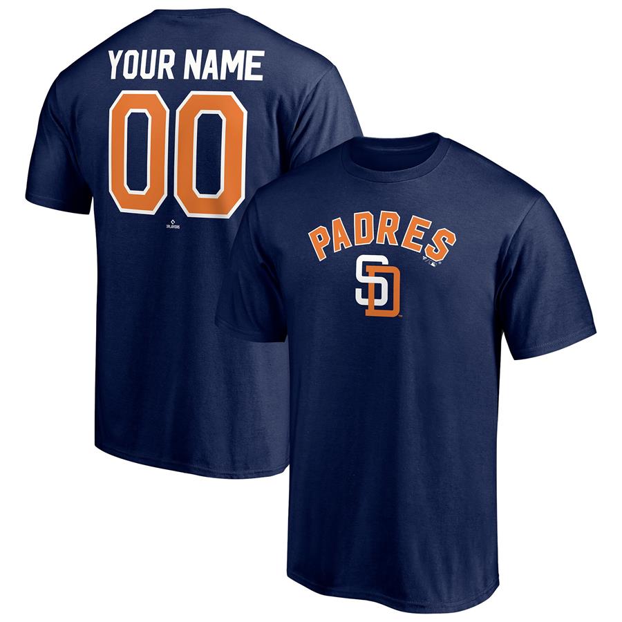 San Diego Padres Fanatics Branded Cooperstown Winning Streak Personalized Name & Number T-Shirt - Navy