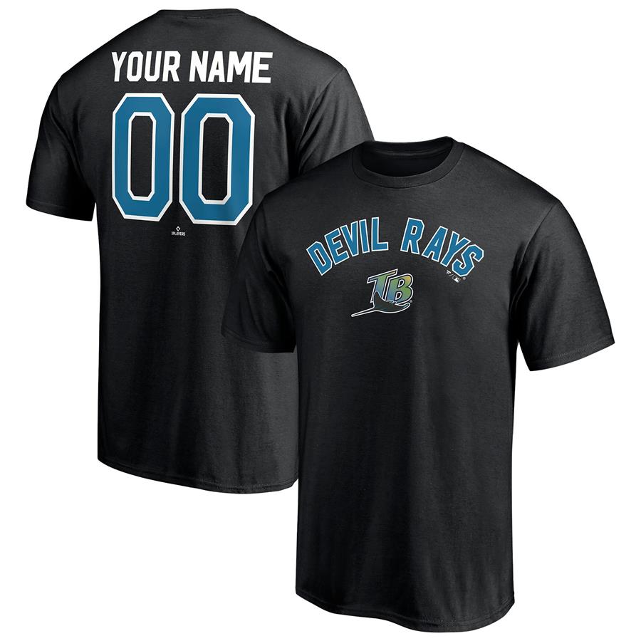 Футболка Tampa Bay Rays Fanatics Branded Cooperstown Winning Streak Personalized Name & Number (чёрный)
