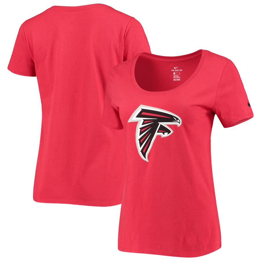 Atlanta Falcons Nike Women's Primary Scoop Neck T-Shirt - Red