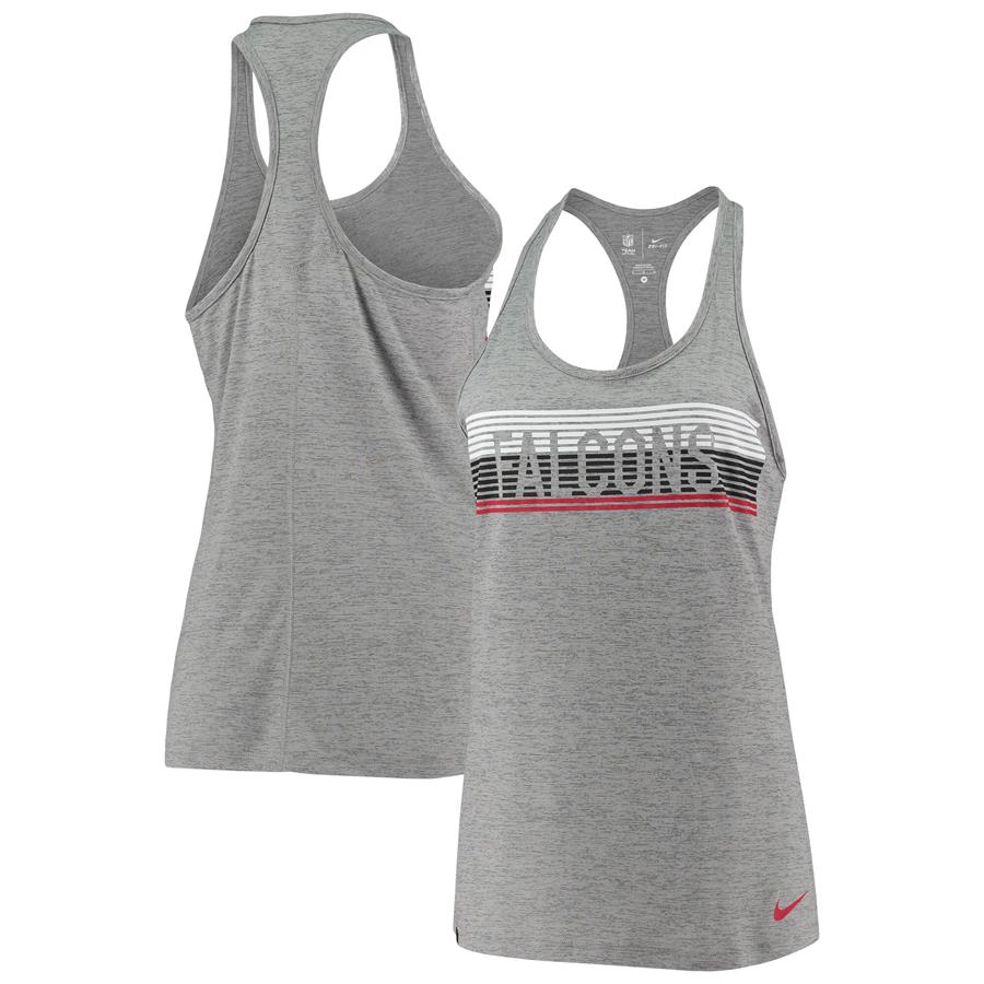 Atlanta Falcons Nike Women's Touch Racerback Performance Tank Top - Gray
